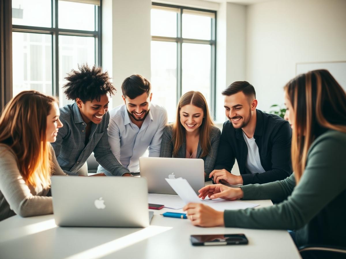 Non-profit team planning together